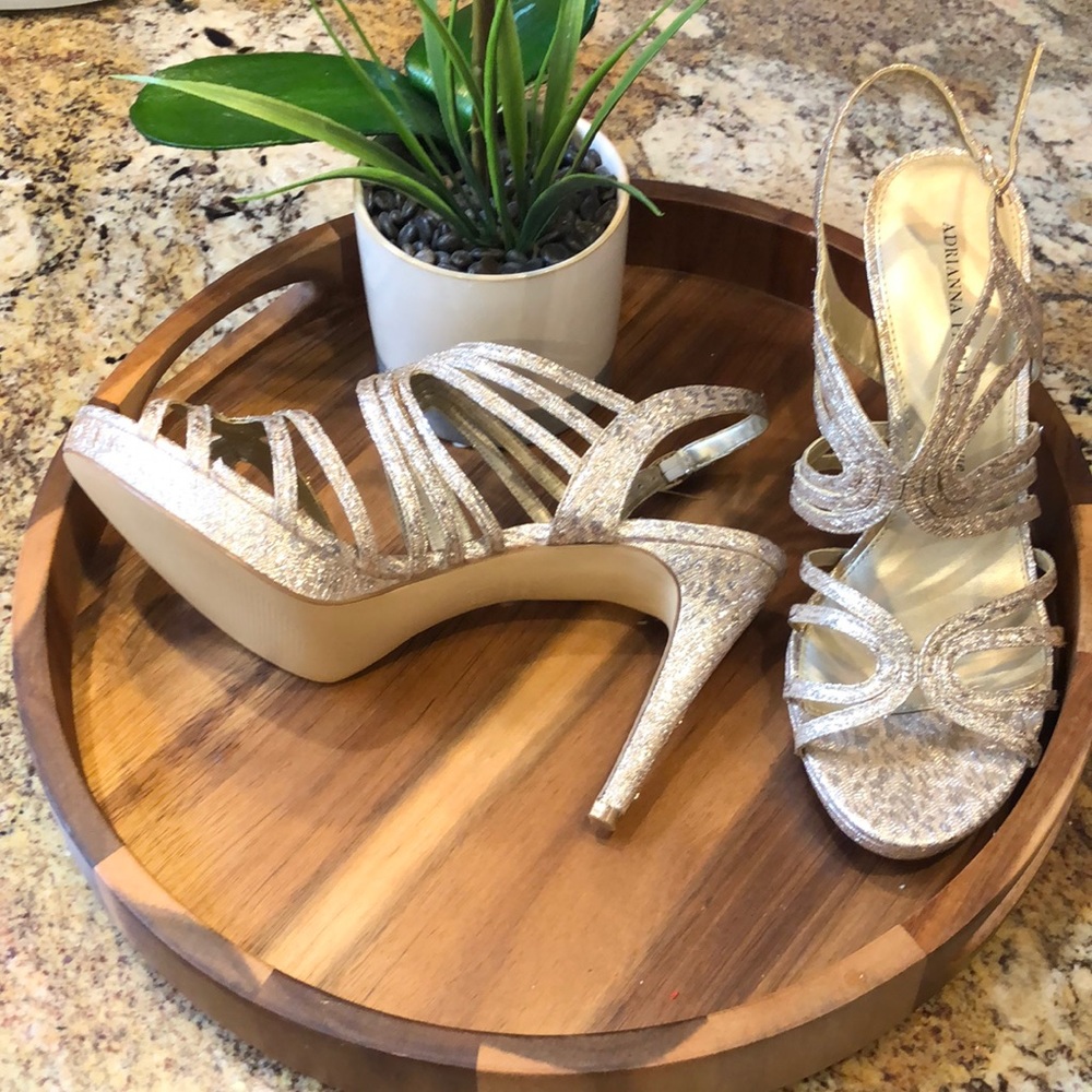 New Gold Strappy Heels